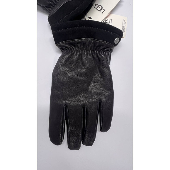UGG Men’s Leather Touchscreen Gloves Black XL NWT - Picture 4 of 8